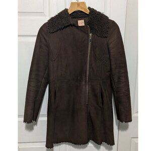 Vintage Candies suede fur-lined winter coat